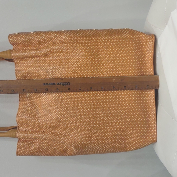 HAMMITT Oliver Medium Gold Apricot snake Shoulder Purse Handbag Pumpkin FALL NEW - Picture 6 of 11